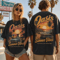 Oasis Summer Vibes Distressed T-Shirt 2026 Oasis Merch Best Gift For Rock Band Fans - Loomnari