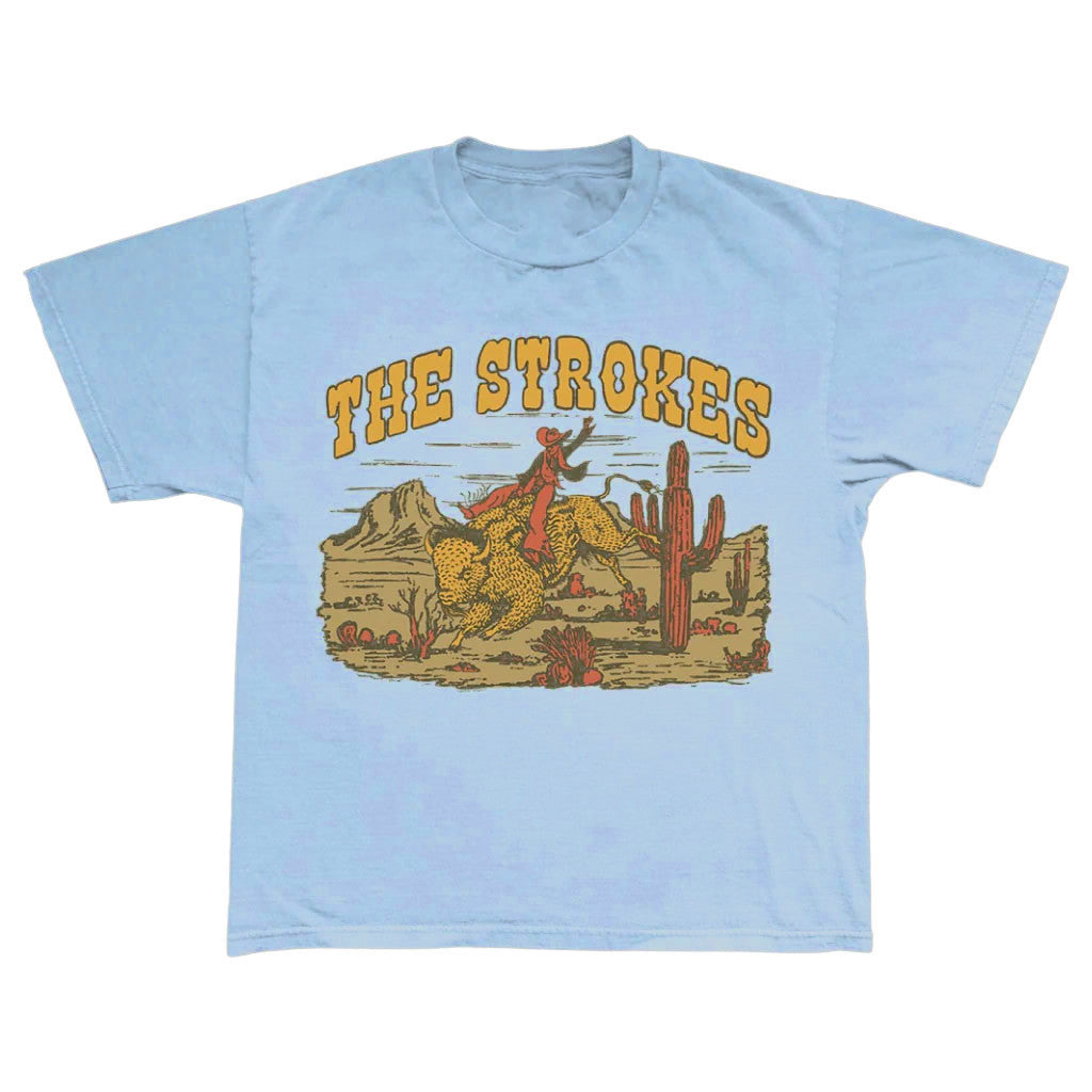 The Strokes Merch 2026 Bull Rider T-Shirt The Strokes Shirt Gift For Father In Law - Loomnari
