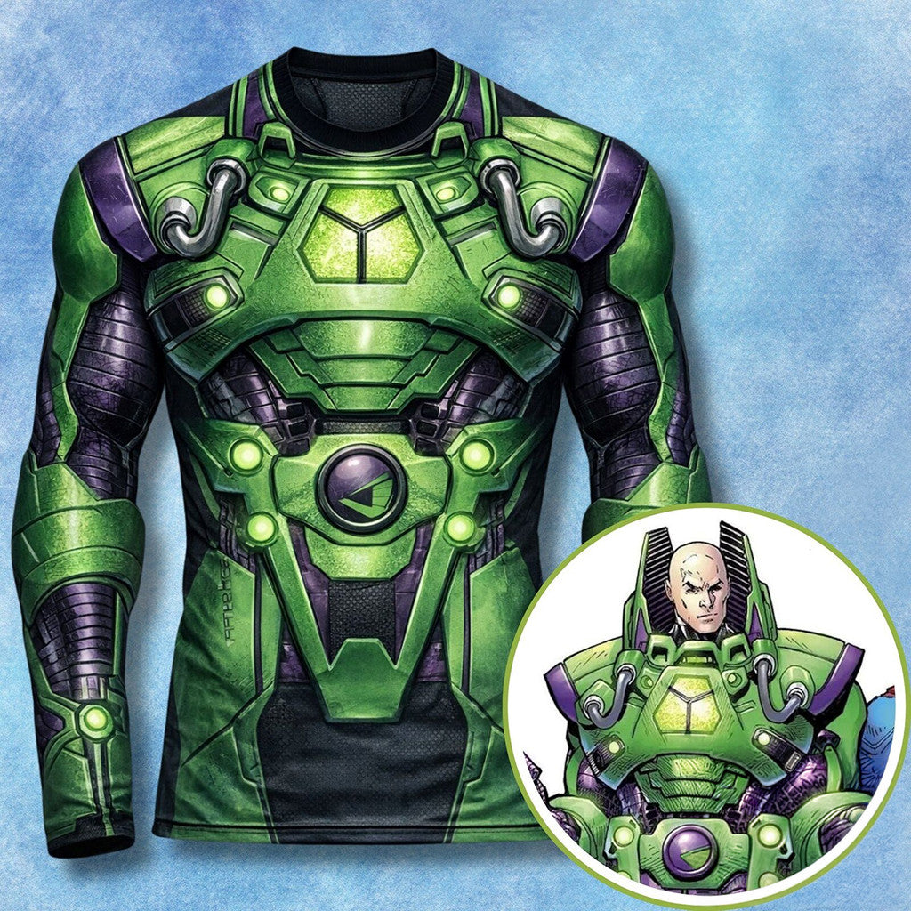 2026 DC Comics Lex Luthor Compression Long Sleeve Shirt DC Comics Merch Gift For Him - Loomnari