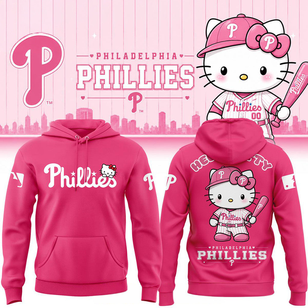 Philadelphia Phillies 2026 Hello Kitty Night All Game Hoodie Phillies Merch Gifts For Wife - Loomnari