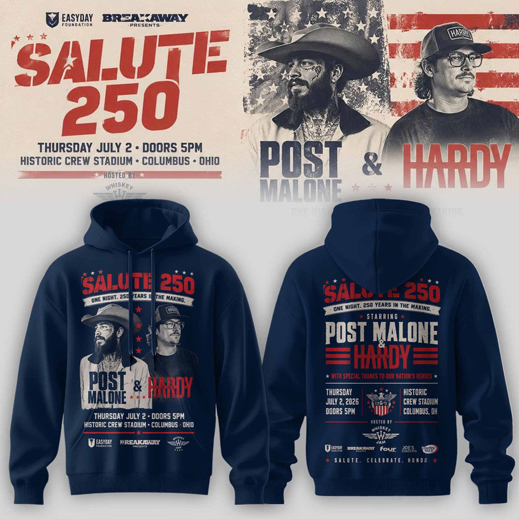 Post Malone Salute 250 Columbus OH Hoodie Post Malone Merch Music Lovers Gifts - Loomnari