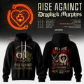 Rise Against x Dropkick Murphys 2026 Tour Black Hoodie Rise Against Merch Gift For Fans - Loomnari