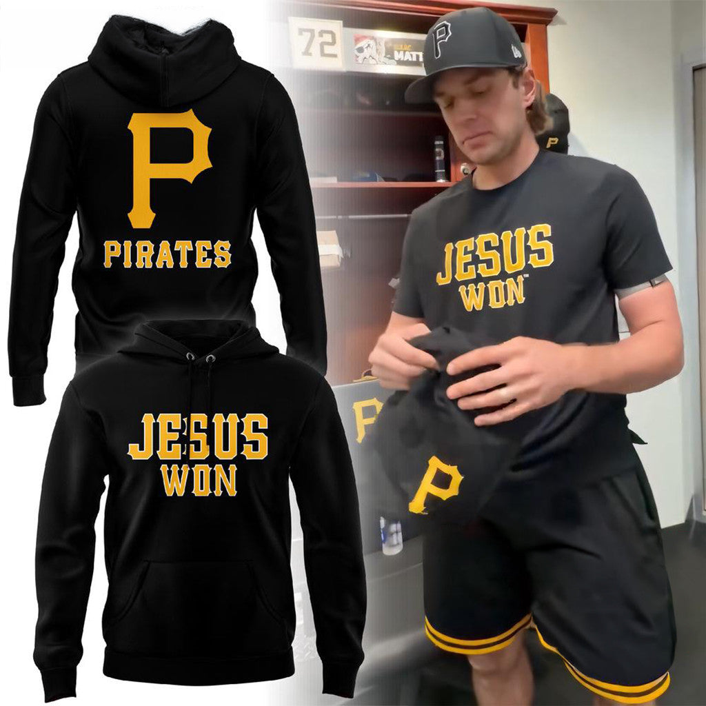 Pittsburgh Pirates Jesus Won 2026 Hoodie Pirates Merch Baseball Lover Gift Ideas - Loomnari