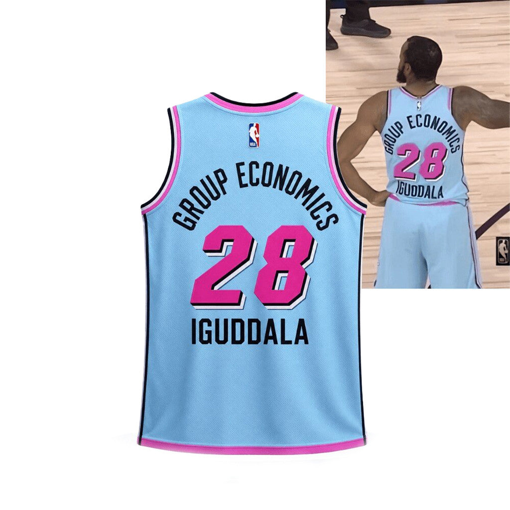 Andre Iguodala Miami Heat Vice City Jersey #28 Group Economic Iguddala Jersey Fan Merch - Loomnari