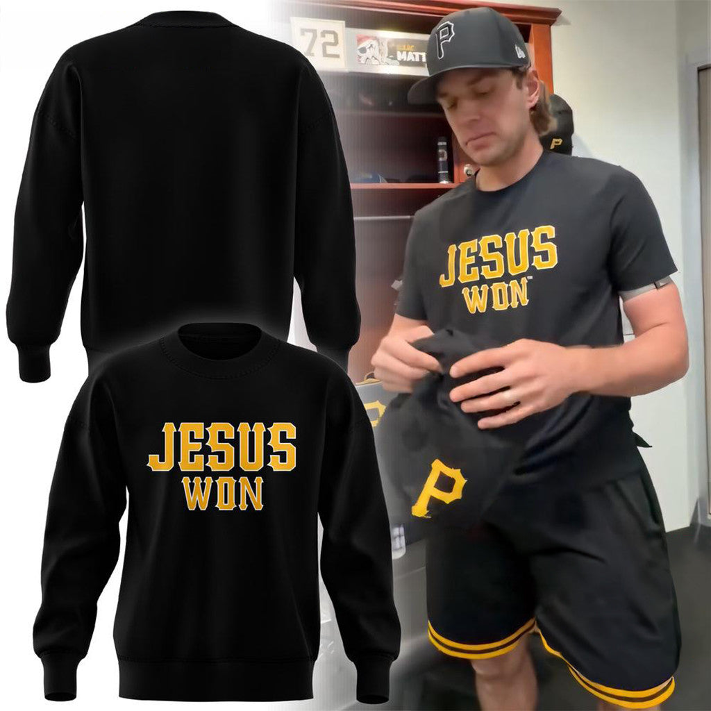 Pittsburgh Pirates Jesus Won 2026 Sweatshirt Pirates Merch Best Gifts For Baseball Fans - Loomnari