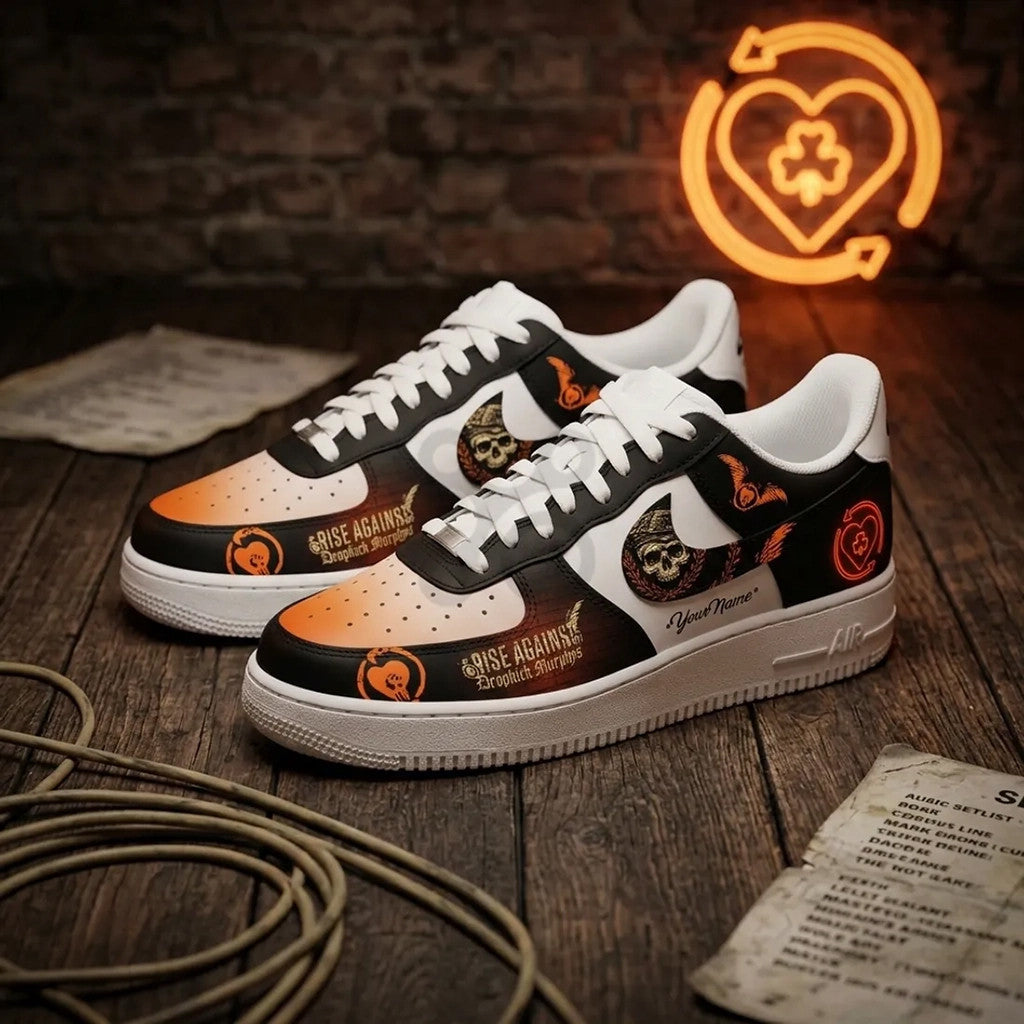Personalized Rise Against x Dropkick Murphys 2026 Tour Sneakers Rise Against Merch Fan Gifts - Loomnari