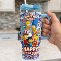 Personalized The Simpsons Family Celebrated 4Th Of July Tumbler The Simpsons Merch Fan Gifts - Loomnari