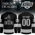 Personalized Los Angeles Kings X House Of The Dragon The Rightful Queen Black Jersey Fan Merch - Loomnari