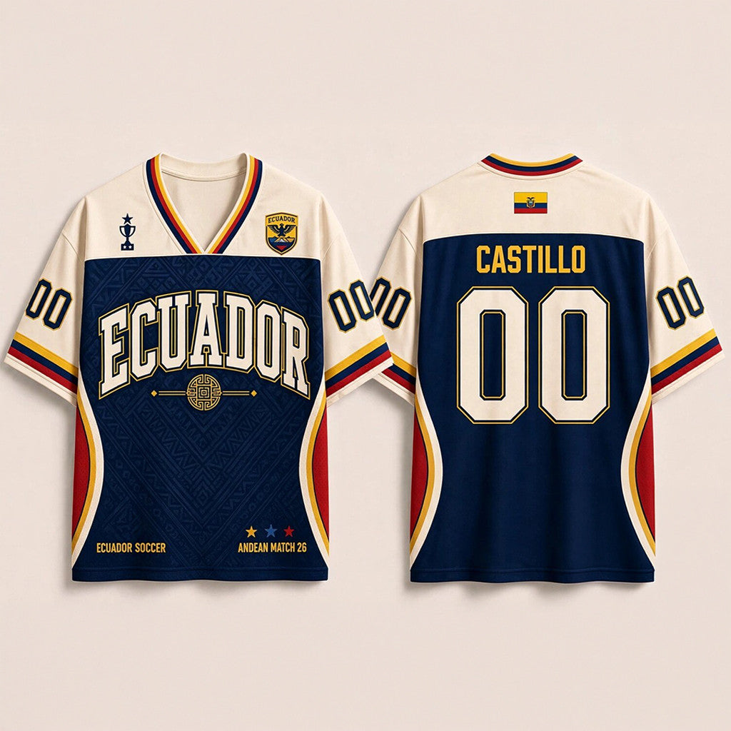 Personalized Ecuador Soccer Andean Match 26 Game Day Football Jersey 2026 FIFA WC Merch