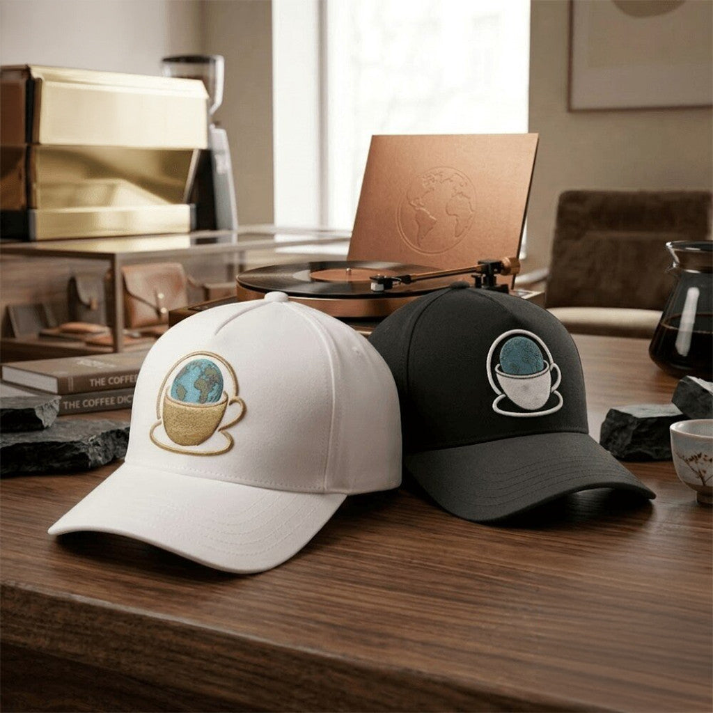 Globe Coffee Cup Cap Cute Embroidered Hat 2026 Birthday Gifts For Brothers