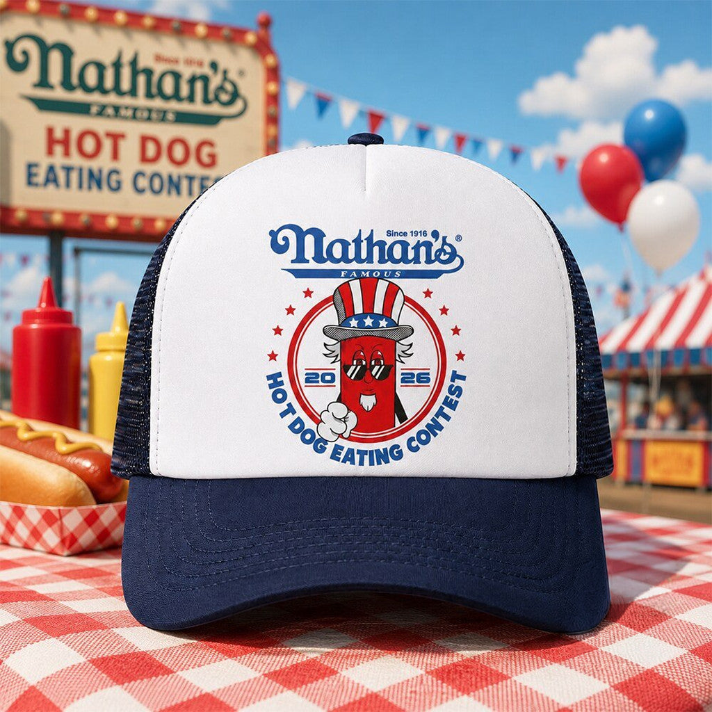 Nathan's Famous Hot Dog Eating Contest 2026 Trucker Hat Gifts Ideas For Brothers
