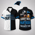 Carolina Panthers Merch Sorry Wife It's Panthers And Tailgate Time Hawaiian Shirt Him Gifts