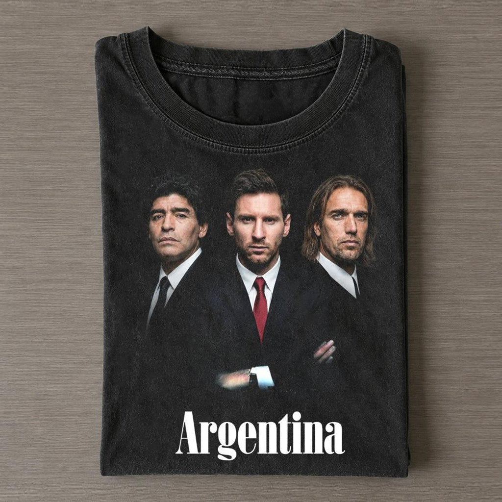 Argentina's Big Three T-Shirt Argentina FIFA World Cup 2026 Merch Presents For Football Fans