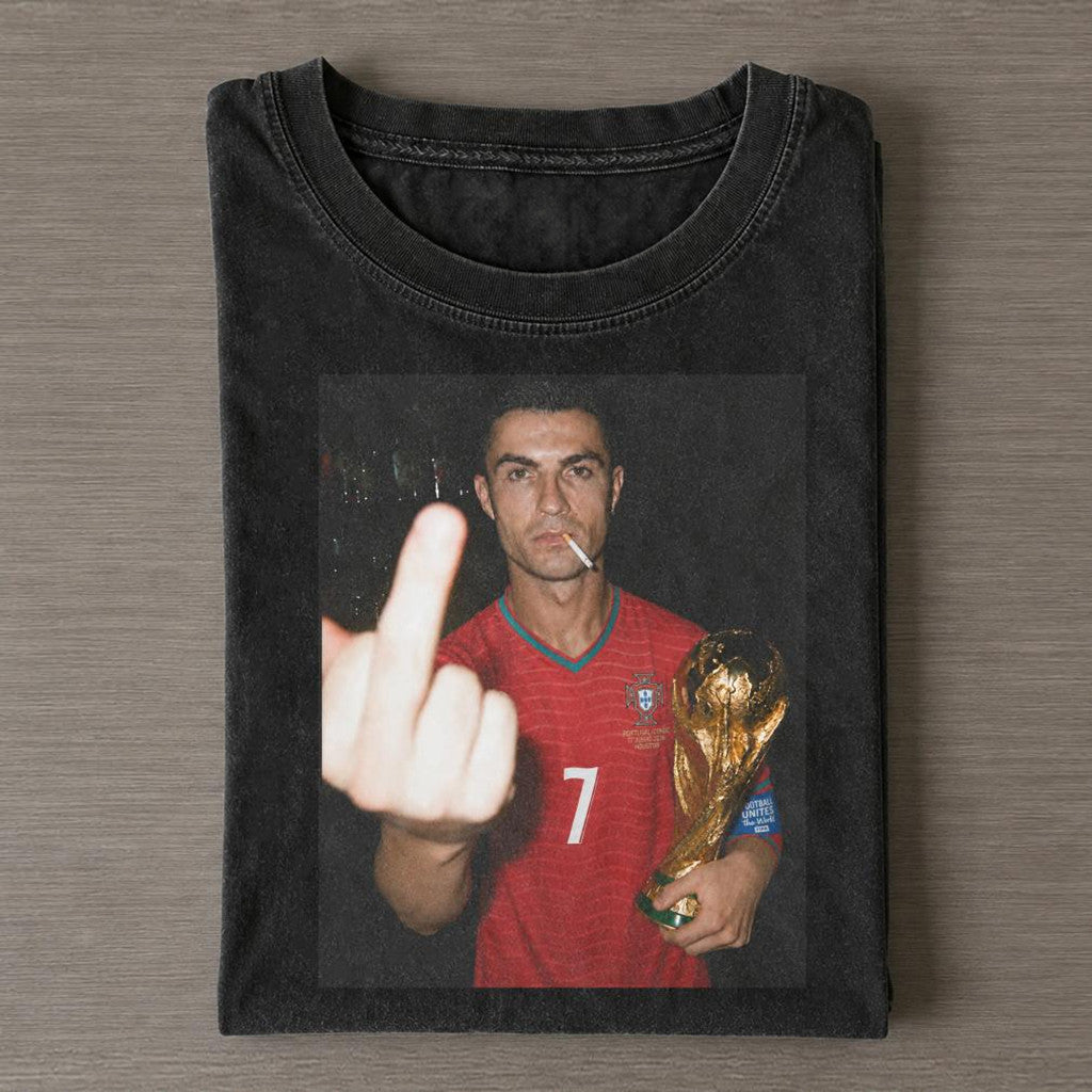 Cristiano Ronaldo Portugal 2026 World Cup Smoke T-Shirt FIFA WC 2026 Merch Gifts For Ronaldo Fan
