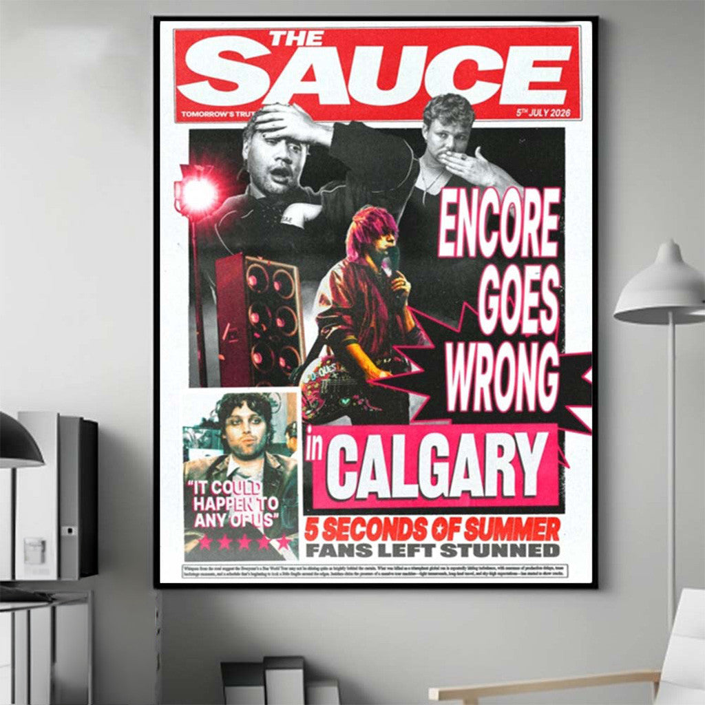 5 Seconds Of Summer Calgary Canada 2026 Concert Artwork Collector Poster 5SOS Merch Home Decor