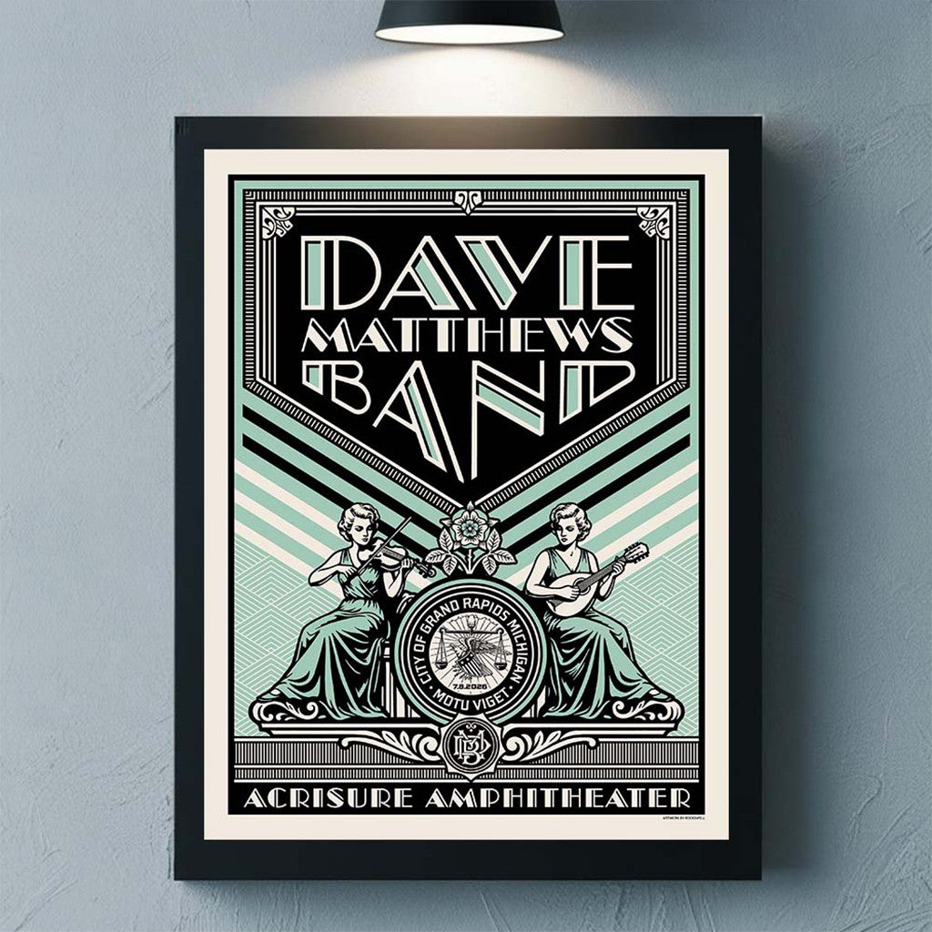 Dave Matthews Band Grand Rapids Michigan 2026 Event Poster At Acrisure Amphitheater Home Decor