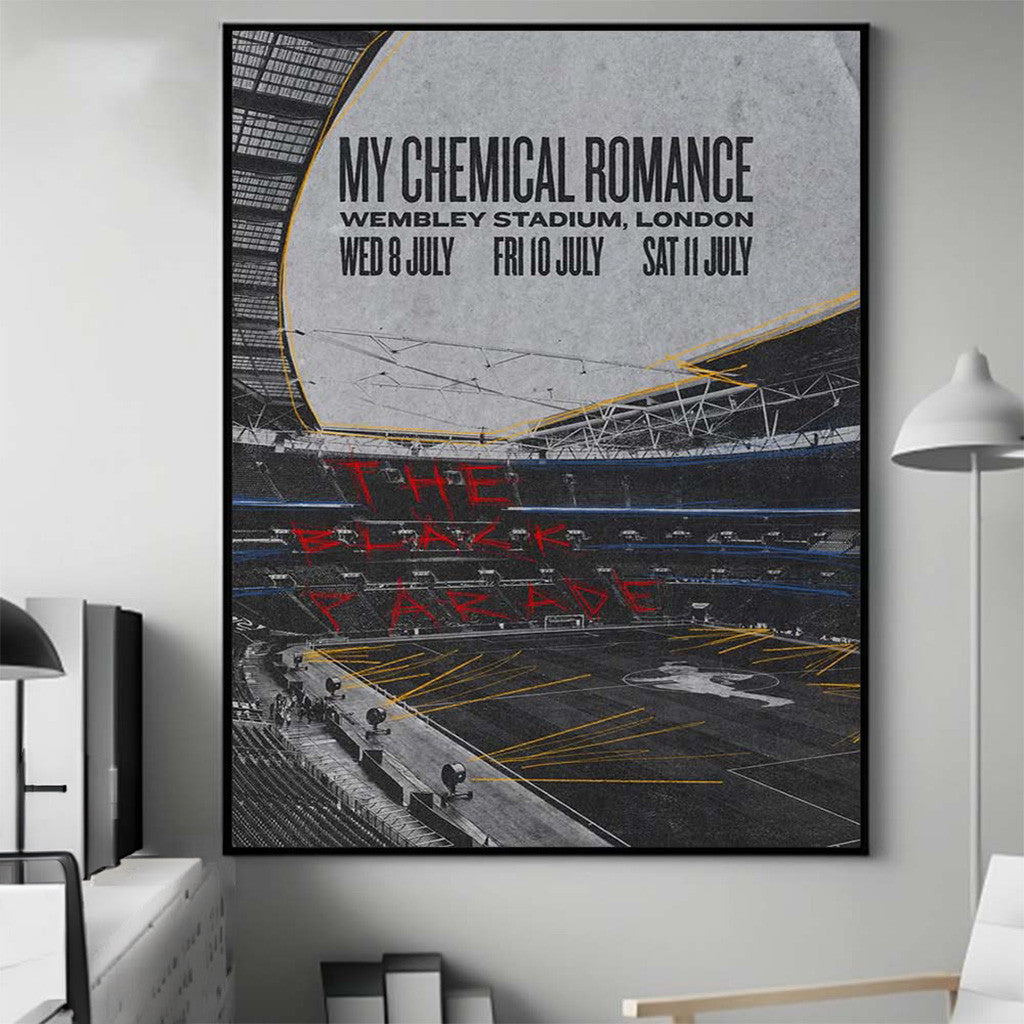 My Chemical Romance The Black Parade Wembley Stadium London July 2026 Concert Poster MCR Merch