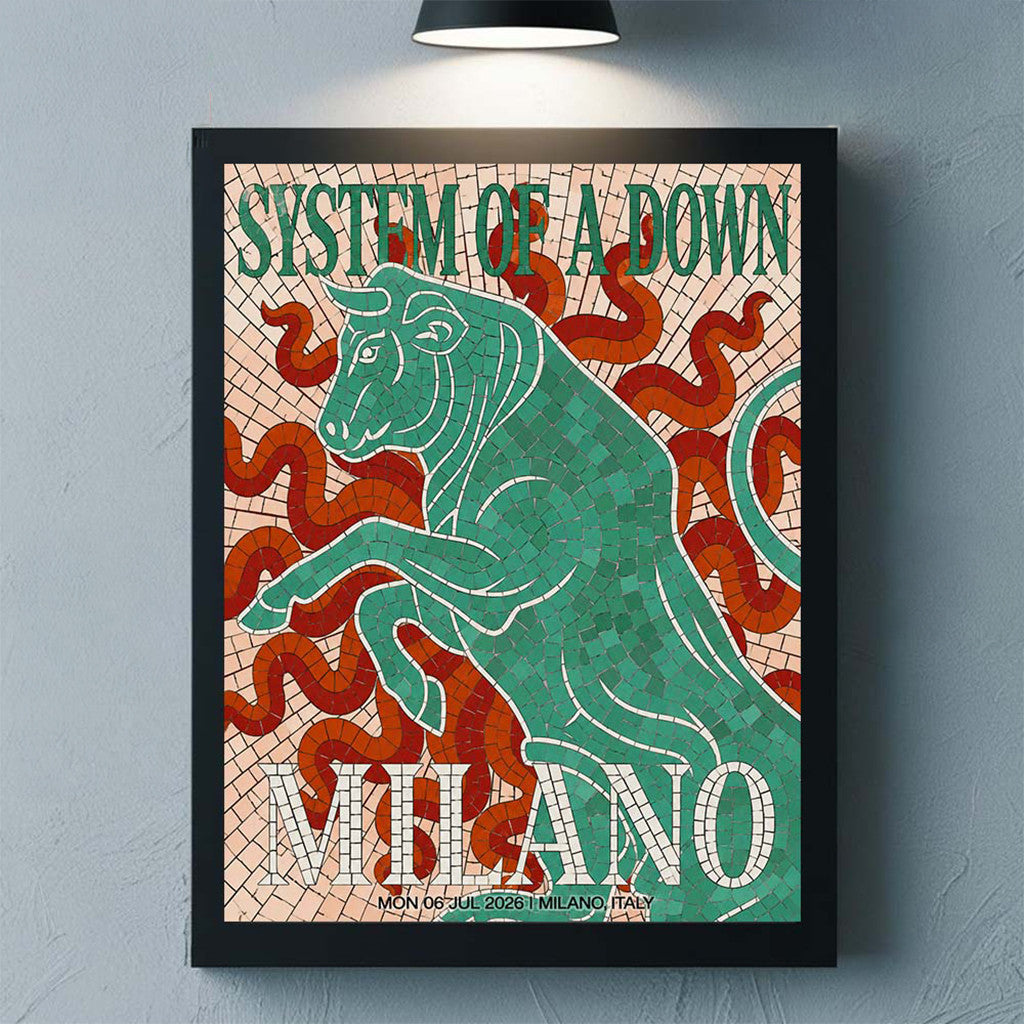System Of A Down Milano Italy 2026 Poster SOAD Merch Home Decor Best Gift For Band Fans