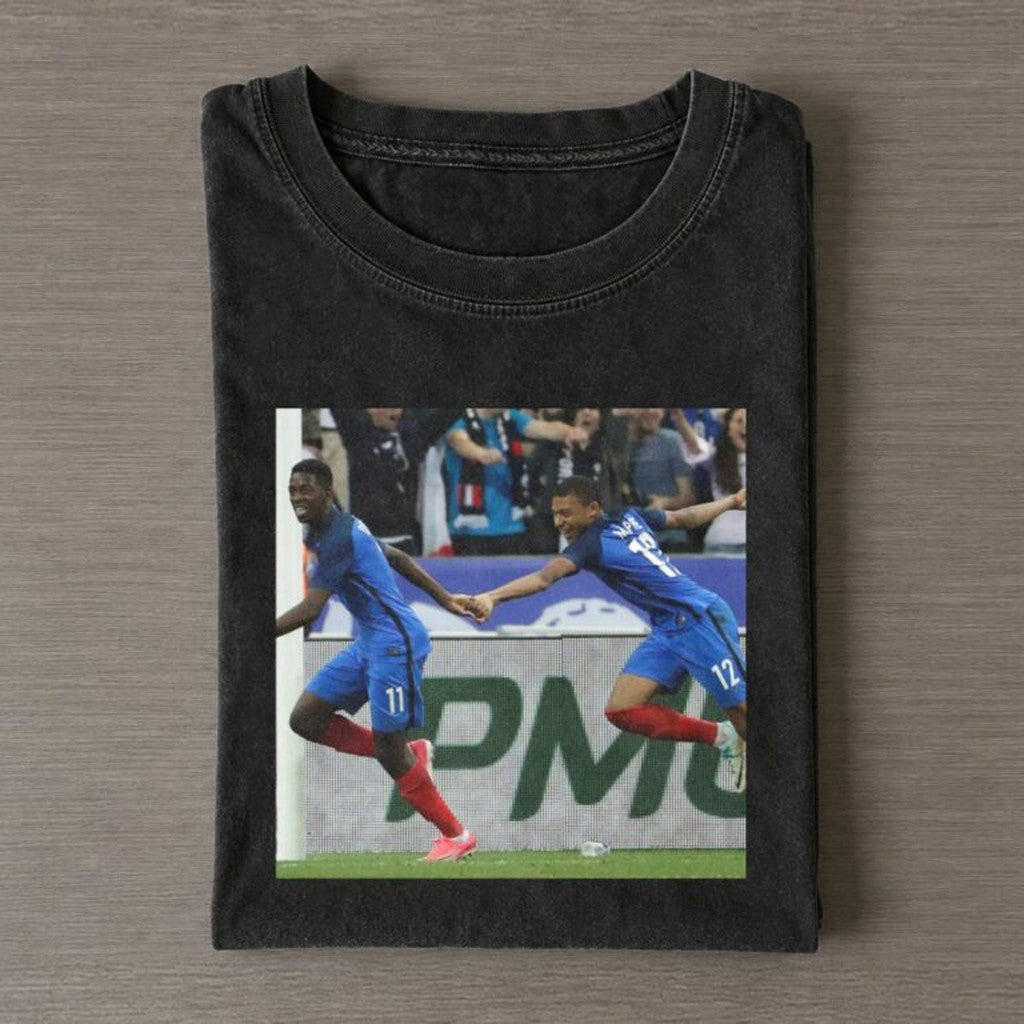 Kylian Mbappe And Ousmane Dembele France 2026 World Cup T-Shirt France Football FIFA Merch