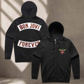 Bon Jovi Forever Album Black Zip Hoodie Bon Jovi Band Merch 2026 Gifts For Music Lovers