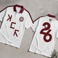 MCR The Black Parade Tour 2026 Anfield Liverpool White Polo Shirt My Chemical Romance Merch