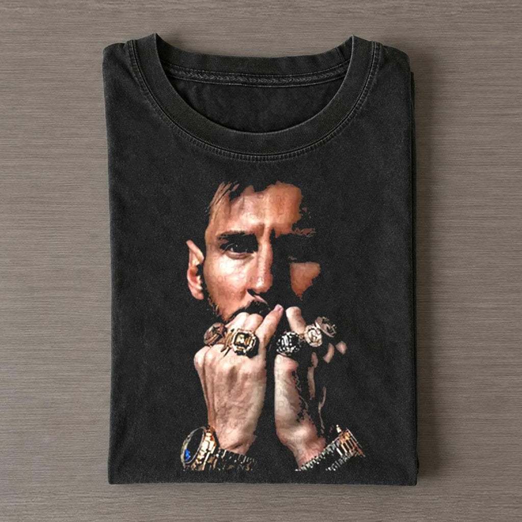 Lionel Messi Shirt Vintage Design Argentina Football Champion Rings T-Shirt 2026 Fan Gear