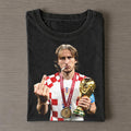 Luka Modri Croatia Smoke And Middle Finger T-Shirt Argentina FIFA World Cup 2026 Merch Fan Gear