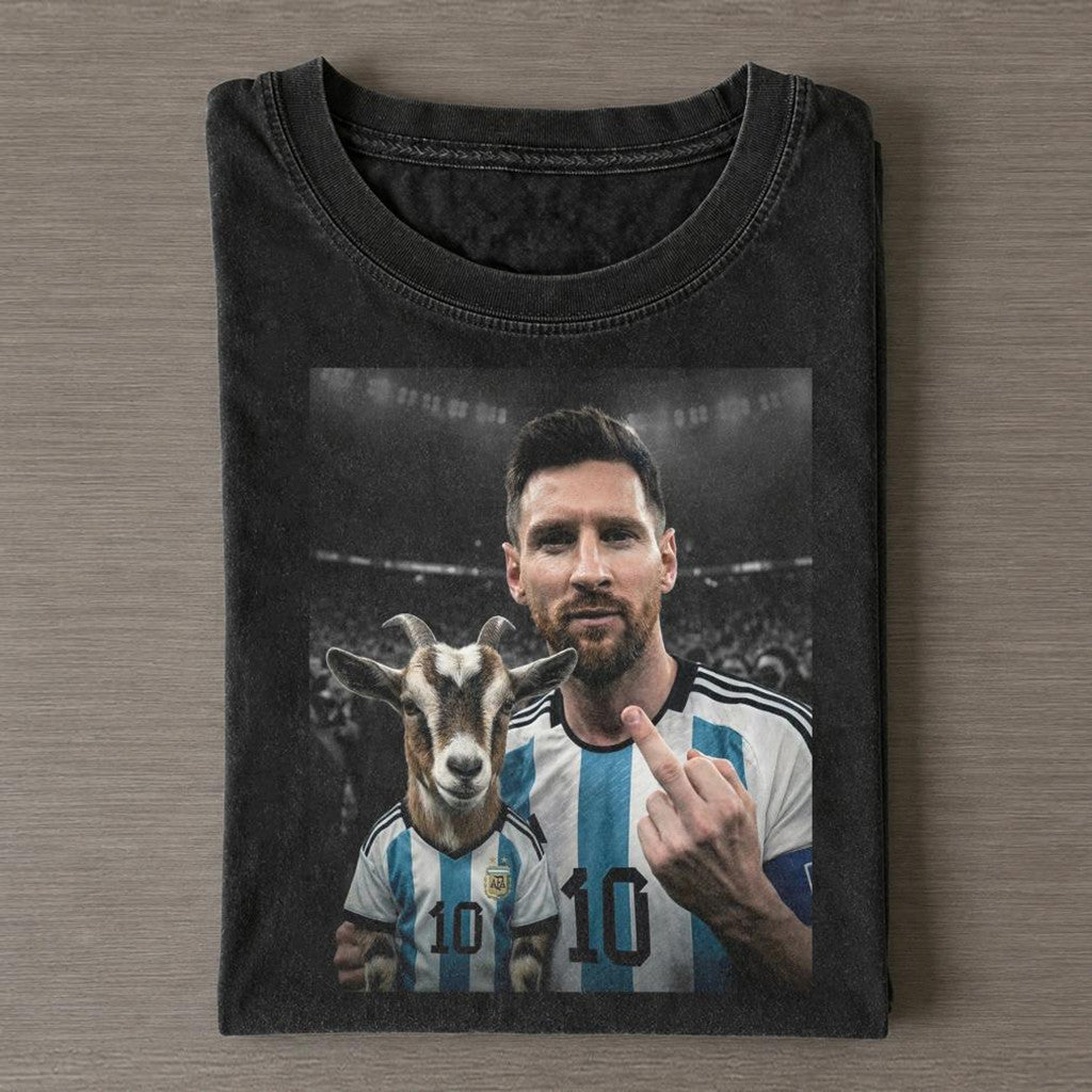 Messi Holding GOAT T-Shirt FIFA World Cup 2026 Merch Gift Ideas For Football Lovers