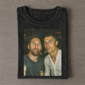 Vintage Messi Ronaldo Cigar Selfie Two Goats T-Shirt FIFA 2026 Merch Presents For Football Fans