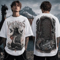 Viking Warrior Raven Wolf White T-Shirt Birthday Presents For Boyfriend