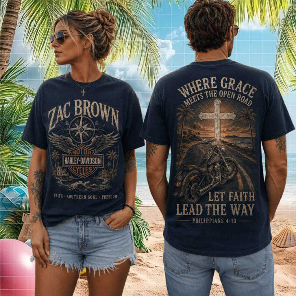 Zac Brown HD Where Grace Meets Open Road Southern Rock Shirt Zac Brown Merch Fan Gear