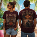 Bon Jovi Keep The Faith Vintage Harley Davidson Biker Tour Shirt Bon Jovi Merch Christian Gifts
