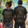 Riley Green Harley Davidson Freedom In My Bones Country Biker Shirt Riley Green Merch Fan Gifts