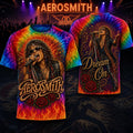 Aerosmith Dream On Rainbow Tie Dye T-Shirt 2026 Aerosmith Merch Gift For Rock Band Fans