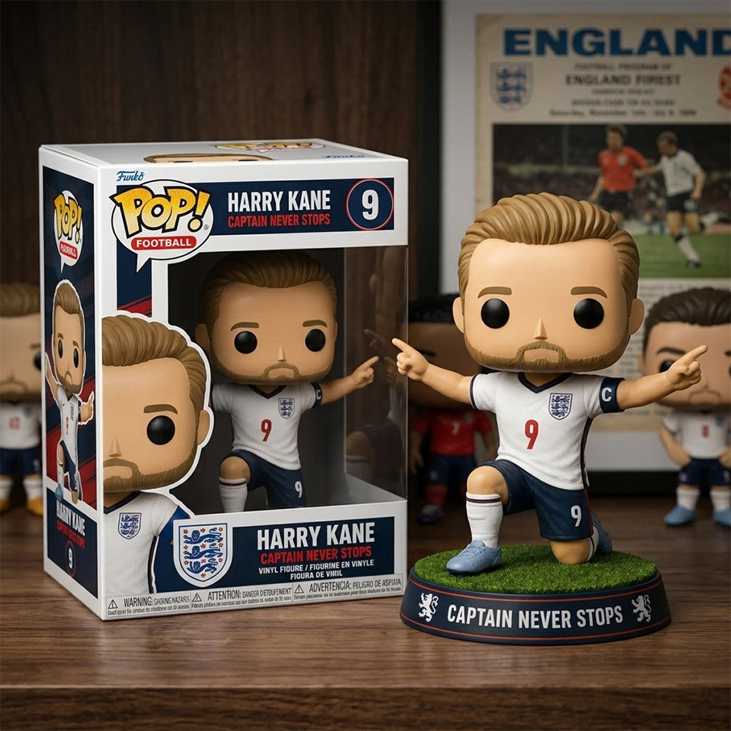 Harry Kane Captain Never Stops Funko Pop #9 Harry Kane England World Cup 2026 Merch Fan Gifts