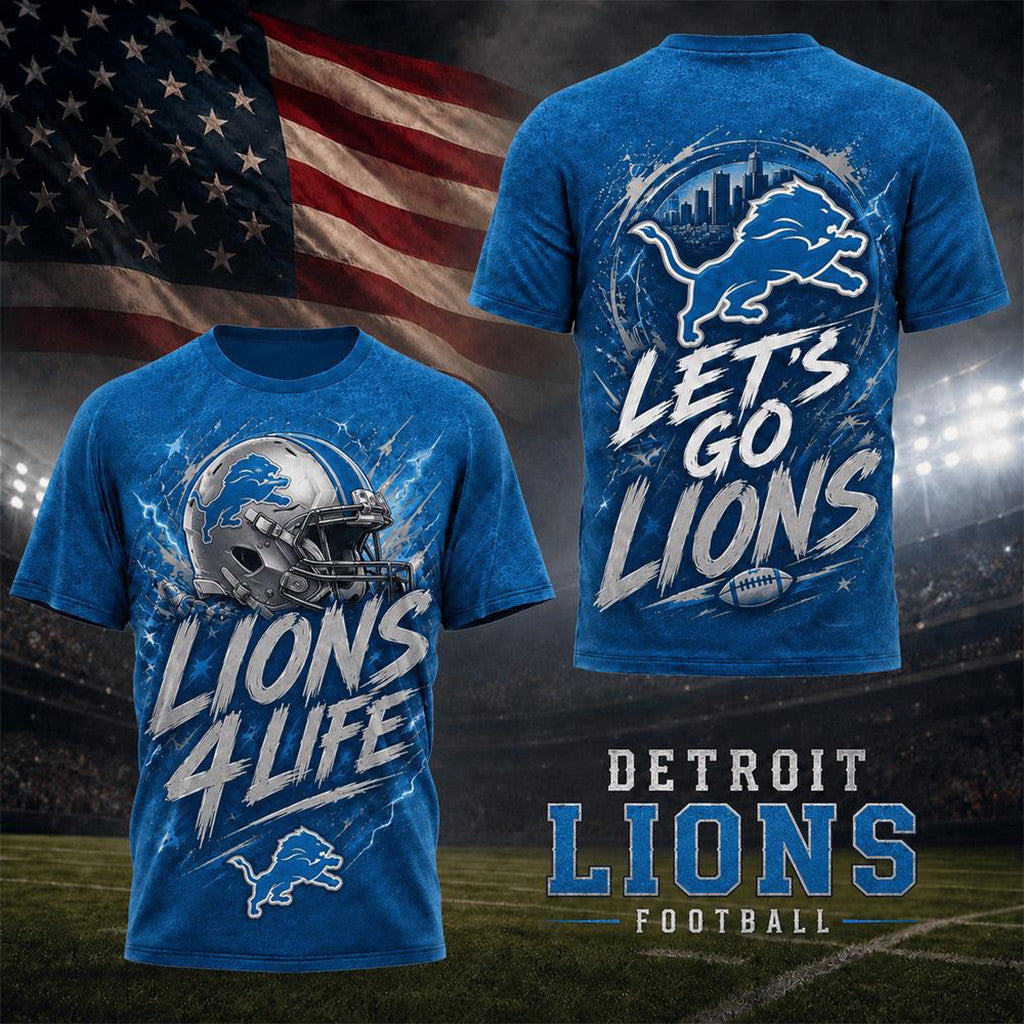 Detroit Lions For Life T-Shirt 2026 Football Lover Shirt Detroit Lions Merch Husband Gifts