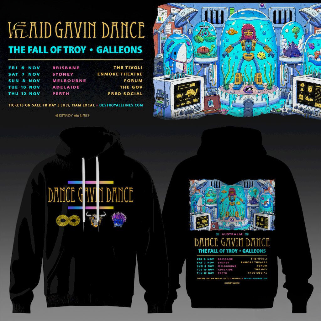 Dance Gavin Dance Australia Tour 2026 Hoodie Dance Gavin Dance Merch Gift For Rock Fans