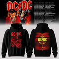 AC DC Power Up Tour 2026 North America Hoodie High Voltage AC DC Merch Gift For Band Fans