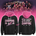 Adelaide Thunderbirds 3X Champions 2026 Black Hoodie Thunderbirds Merch Gift For Netball Fans