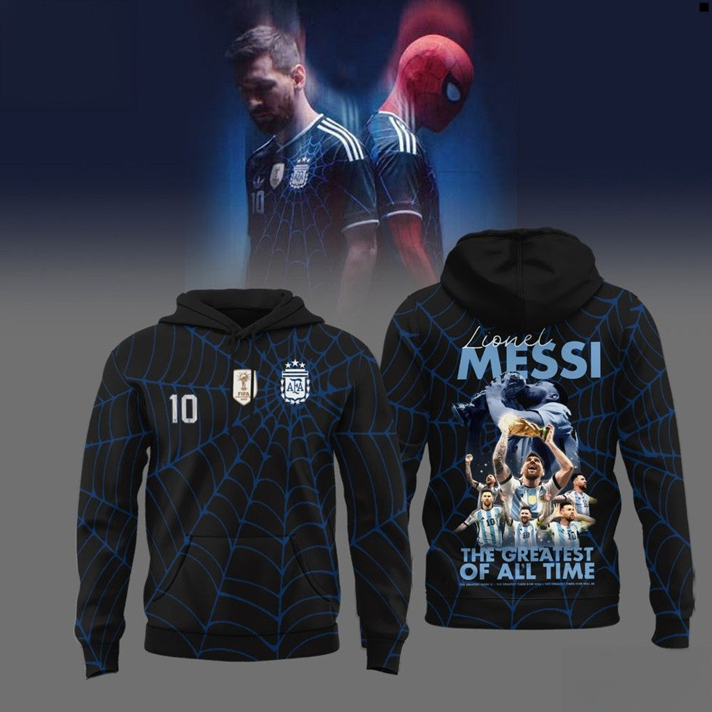 Messi X Spider-Man GOAT Web Hero Hoodie #10 Lionel Messi World Cup 2026 Merch Gift For Fans