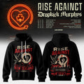 Rise Against X Dropkick Murphys 2026 Tour Black Hoodie Fan Merch Great Gifts For Dad