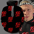 Erling Haaland 100 Emoji Hoodie Erling Haaland Merch Norway World Cup 2026 Clothing Him Gifts