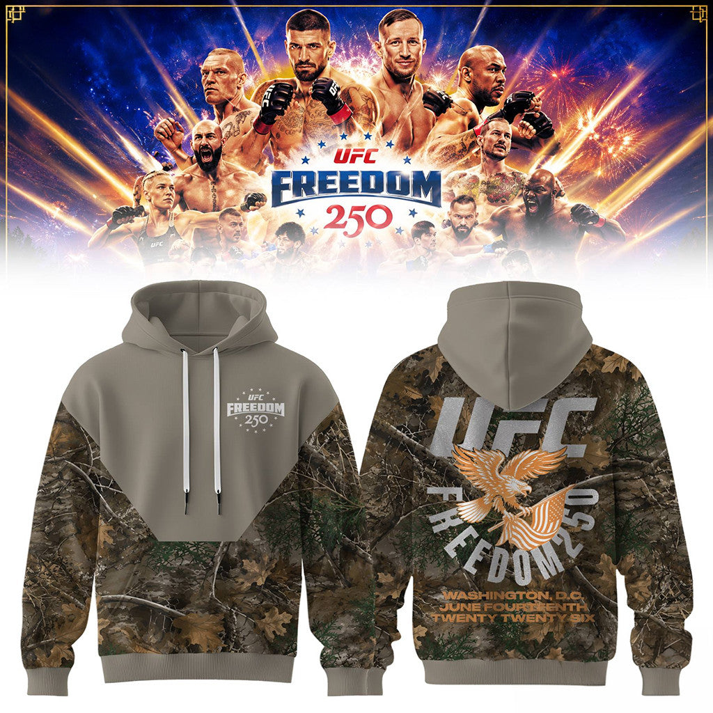 UFC Freedom 250 White House Camo Hoodie Patriotic Clothing Gifts For Brother