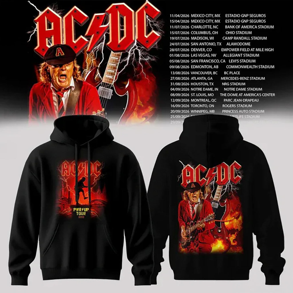 AC DC Power Up Tour 2026 North America Hoodie AC DC Merch Gift For Band Fans