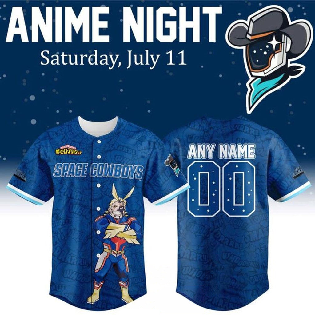 Custom Sugar Land Space Cowboys X Anime Night 2026 Baseball Jersey Cowboys Merch Fan Gifts