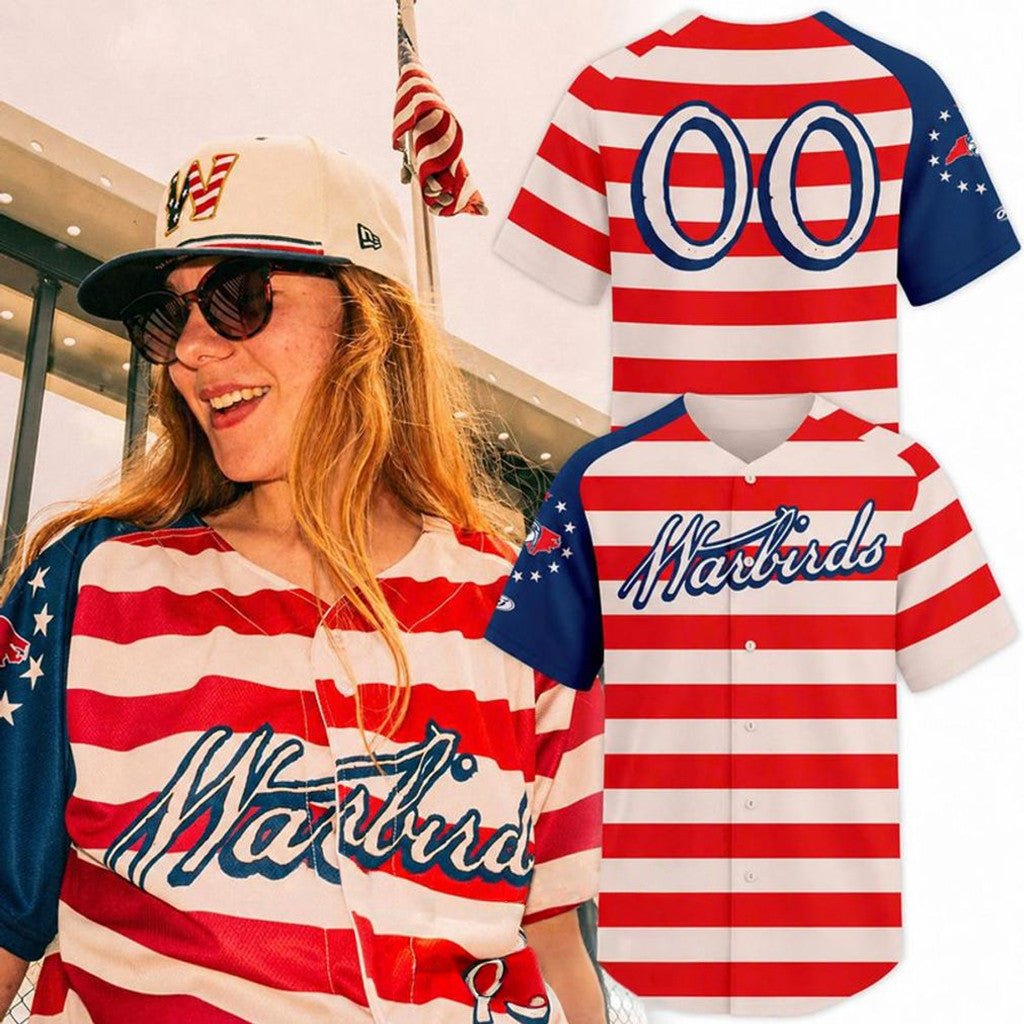 Custom Wilson Warbirds X 250Th Anniversary Of The United States Baseball Jersey Warbirds Merch