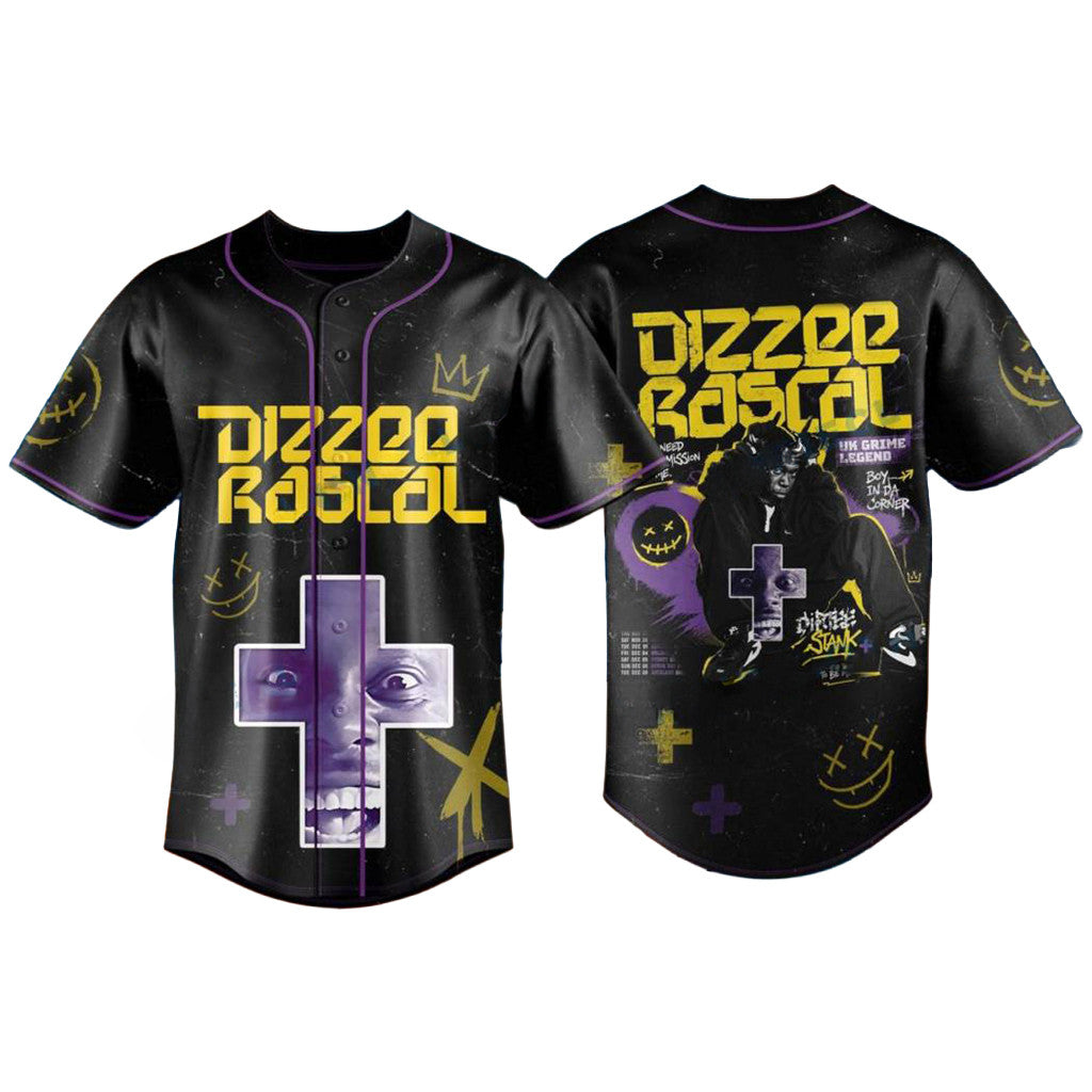 Dizzee Rascal We Want Bass Tour 2026 Baseball Jersey Dizzee Rascal Merch Gift For Rap Lovers