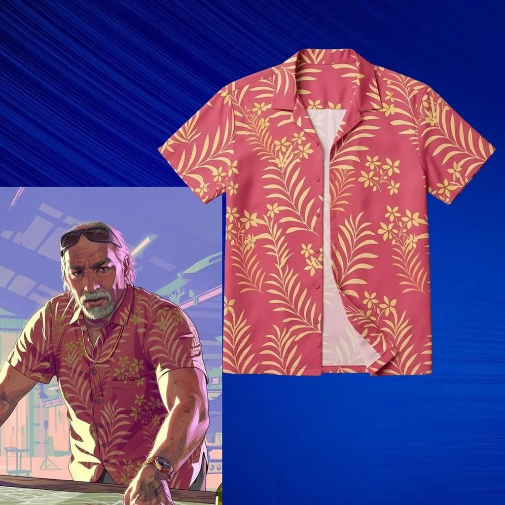 Grand Theft Auto VI Character Cosplay Hawaiian Shirt GTA 6 Merch Best Gifts For Brothers