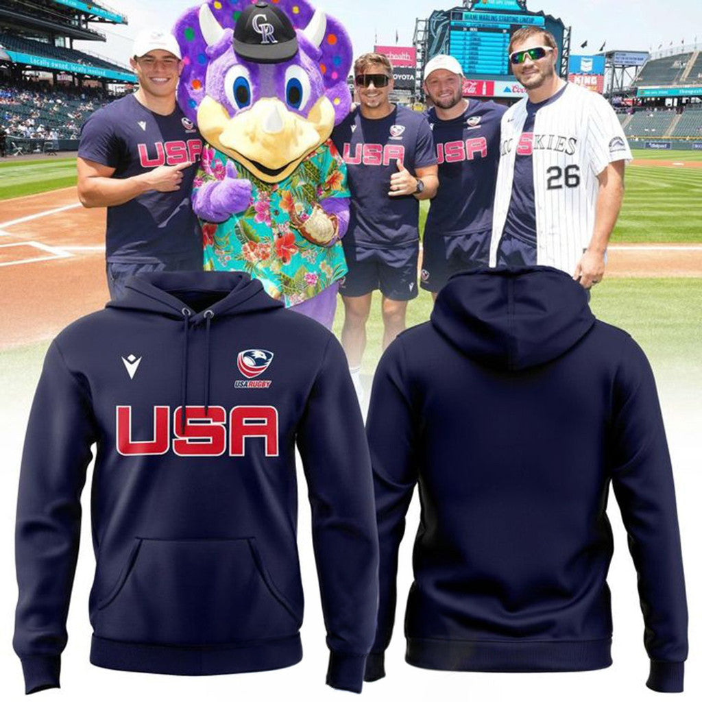 United States Rugby Team Navy Hoodie USA Rugby Merch Gifts For Soccer Lovers