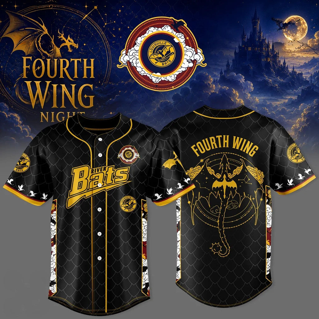 Louisville Bats Fourth Wing 2026 Baseball Jersey Louisville Bats Merch Gift For Baseball Fans
